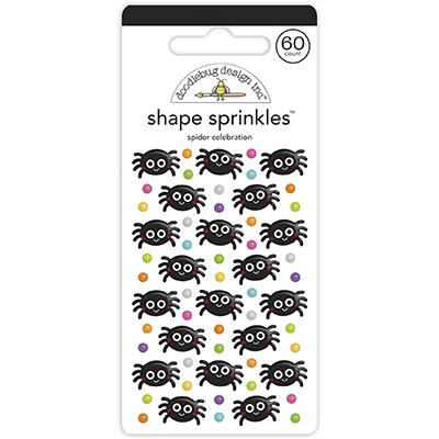 Doodlebug Ghost Town Shape Sprinkles - Spider Celebration